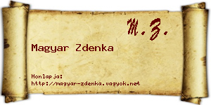 Magyar Zdenka névjegykártya